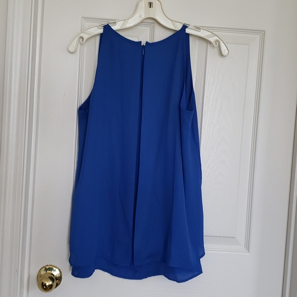 Royal Blue Sleeveless Blouse - Picture 2 of 6